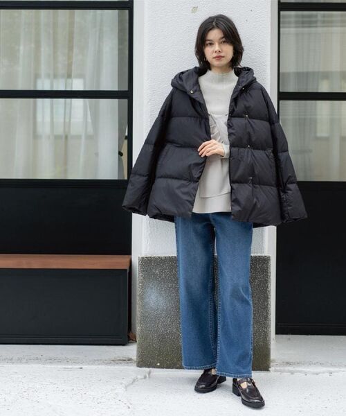 OPAQUE.CLIP / オペーク ドット クリップ ダウンジャケット・ベスト | 撥水フードミドルダウンコート【防風/抗菌防臭/洗濯機OK】《S～LL》 | 詳細15