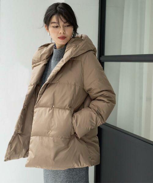 OPAQUE.CLIP / オペーク ドット クリップ ダウンジャケット・ベスト | 撥水フードミドルダウンコート【防風/抗菌防臭/洗濯機OK】《S～LL》 | 詳細18