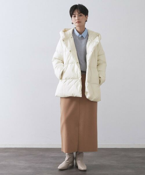 OPAQUE.CLIP / オペーク ドット クリップ ダウンジャケット・ベスト | 撥水フードミドルダウンコート【防風/抗菌防臭/洗濯機OK】《S～LL》 | 詳細24