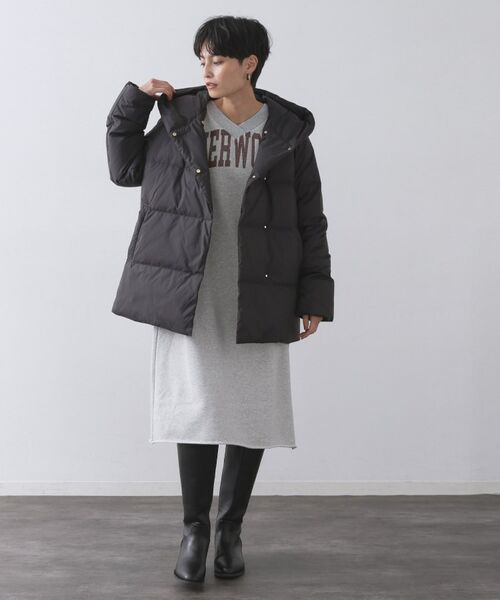 OPAQUE.CLIP / オペーク ドット クリップ ダウンジャケット・ベスト | 撥水フードミドルダウンコート【防風/抗菌防臭/洗濯機OK】《S～LL》 | 詳細29