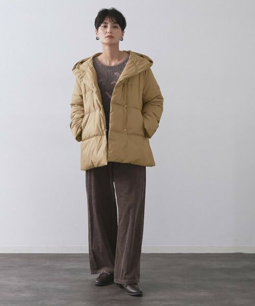 撥水フードミドルダウンコート【防風/抗菌防臭/洗濯機OK】《S