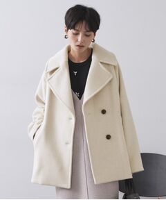 美品！ピーコート 組曲 ピーコート pコート ショートビーバー レディース