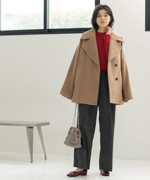 OPAQUE.CLIP / オペーク ドット クリップ ピーコート | カシミヤブレンドウールミドルピーコート | 詳細17