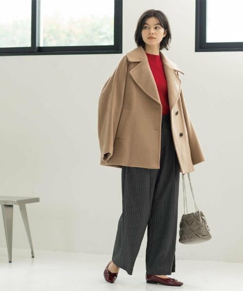 OPAQUE.CLIP / オペーク ドット クリップ ピーコート | カシミヤブレンドウールミドルピーコート | 詳細18