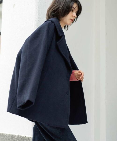 OPAQUE.CLIP / オペーク ドット クリップ ピーコート | カシミヤブレンドウールミドルピーコート | 詳細20