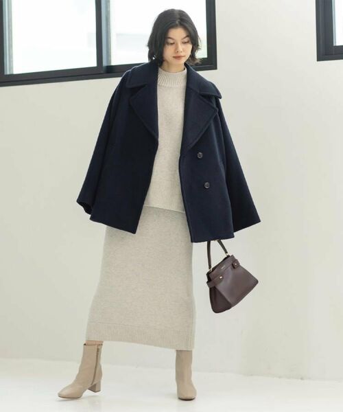 OPAQUE.CLIP / オペーク ドット クリップ ピーコート | カシミヤブレンドウールミドルピーコート | 詳細23