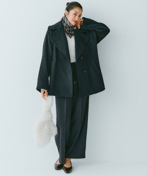 OPAQUE.CLIP / オペーク ドット クリップ ピーコート | カシミヤブレンドウールミドルピーコート | 詳細3