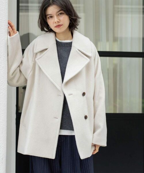 OPAQUE.CLIP / オペーク ドット クリップ ピーコート | カシミヤブレンドウールミドルピーコート | 詳細5