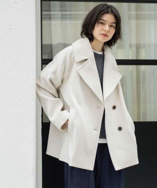 OPAQUE.CLIP / オペーク ドット クリップ ピーコート | カシミヤブレンドウールミドルピーコート | 詳細7