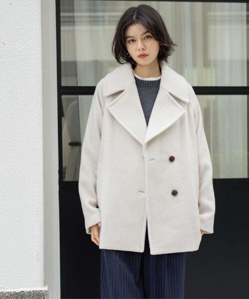 OPAQUE.CLIP / オペーク ドット クリップ ピーコート | カシミヤブレンドウールミドルピーコート | 詳細8