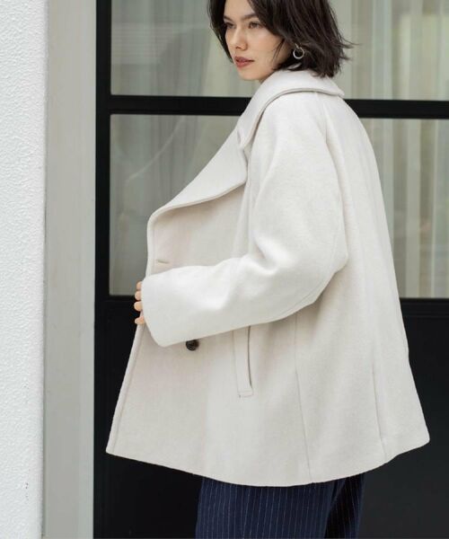 OPAQUE.CLIP / オペーク ドット クリップ ピーコート | カシミヤブレンドウールミドルピーコート | 詳細9