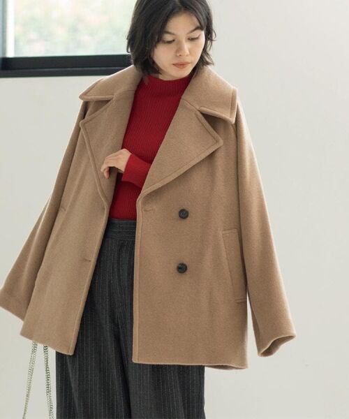 OPAQUE.CLIP / オペーク ドット クリップ ピーコート | カシミヤブレンドウールミドルピーコート(ベージュ(052))