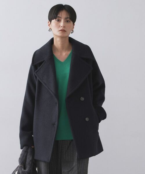 OPAQUE. CLIP/オペーク ドット クリップ カシミヤブレンドウールミドルピーコート ネイビー(094) 40(L) OPAQUE. CLIP/オペーク ドット クリップ カシミヤブレンドウールミドルピーコート ネイビー(094) 40(L)