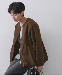 OPAQUE.CLIP / オペーク ドット クリップ その他アウター | ウールライクペプラムドッキングアウター【洗濯機洗い可】