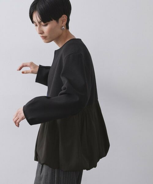 OPAQUE.CLIP / オペーク ドット クリップ その他アウター | ウールライクペプラムドッキングアウター【洗濯機洗い可】 | 詳細1