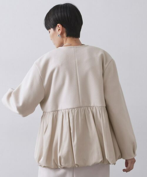 OPAQUE.CLIP / オペーク ドット クリップ その他アウター | ウールライクペプラムドッキングアウター【洗濯機洗い可】 | 詳細11