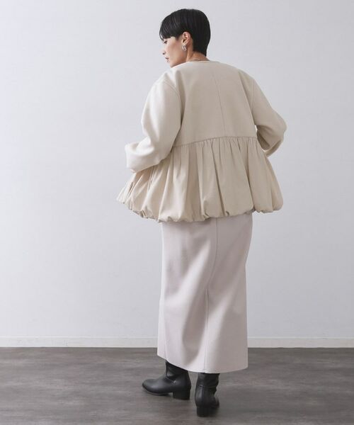 OPAQUE.CLIP / オペーク ドット クリップ その他アウター | ウールライクペプラムドッキングアウター【洗濯機洗い可】 | 詳細12