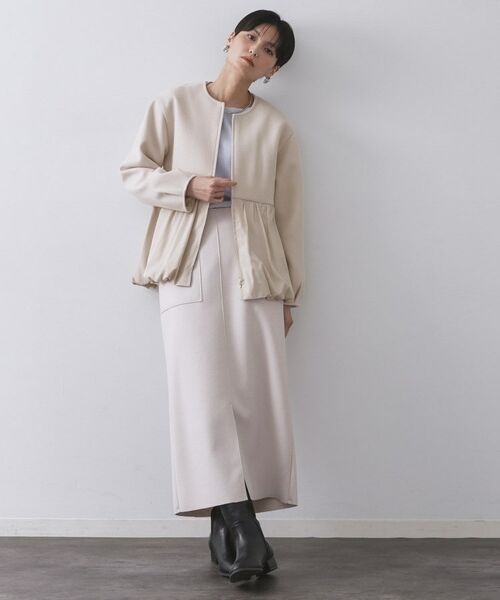 OPAQUE.CLIP / オペーク ドット クリップ その他アウター | ウールライクペプラムドッキングアウター【洗濯機洗い可】 | 詳細13