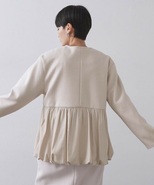 OPAQUE.CLIP / オペーク ドット クリップ その他アウター | ウールライクペプラムドッキングアウター【洗濯機洗い可】 | 詳細18