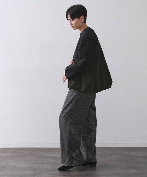 OPAQUE.CLIP / オペーク ドット クリップ その他アウター | ウールライクペプラムドッキングアウター【洗濯機洗い可】 | 詳細2