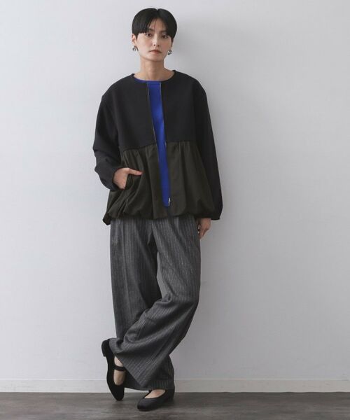 OPAQUE.CLIP / オペーク ドット クリップ その他アウター | ウールライクペプラムドッキングアウター【洗濯機洗い可】 | 詳細3