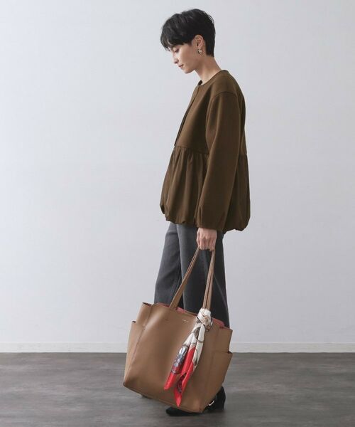 OPAQUE.CLIP / オペーク ドット クリップ その他アウター | ウールライクペプラムドッキングアウター【洗濯機洗い可】 | 詳細7