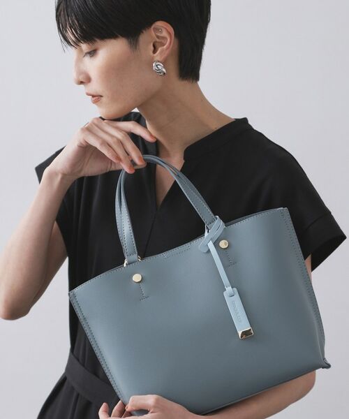 OPAQUE. CLIP/オペーク ドット クリップ 【2WAY/名品】バイカラー3層ミドルトートバッグ ブルー(892) 00 OPAQUE. CLIP/オペーク ドット クリップ 【2WAY/名品】バイカラー3層ミドルトートバッグ ブルー(892) 00