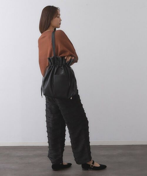 OPAQUE.CLIP / オペーク ドット クリップ トートバッグ | 【A4サイズ対応】ソフト合皮巾着ドローストリングトートバッグ | 詳細2