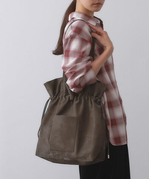 OPAQUE.CLIP / オペーク ドット クリップ トートバッグ | 【A4サイズ対応】ソフト合皮巾着ドローストリングトートバッグ | 詳細5