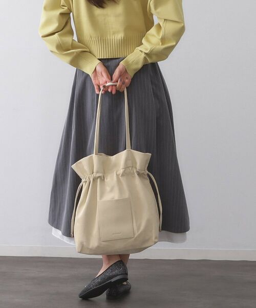 OPAQUE.CLIP / オペーク ドット クリップ トートバッグ | 【A4サイズ対応】ソフト合皮巾着ドローストリングトートバッグ | 詳細7