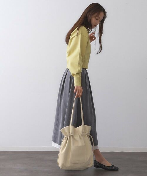 OPAQUE.CLIP / オペーク ドット クリップ トートバッグ | 【A4サイズ対応】ソフト合皮巾着ドローストリングトートバッグ | 詳細8