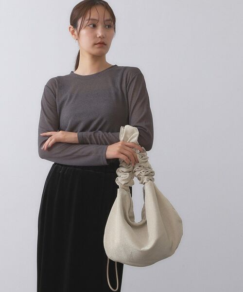 OPAQUE.CLIP / オペーク ドット クリップ ショルダーバッグ | 【2WAY】ドロストフリルハンドルラメミドルショルダーバッグ | 詳細1