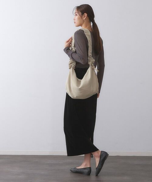 OPAQUE.CLIP / オペーク ドット クリップ ショルダーバッグ | 【2WAY】ドロストフリルハンドルラメミドルショルダーバッグ | 詳細2