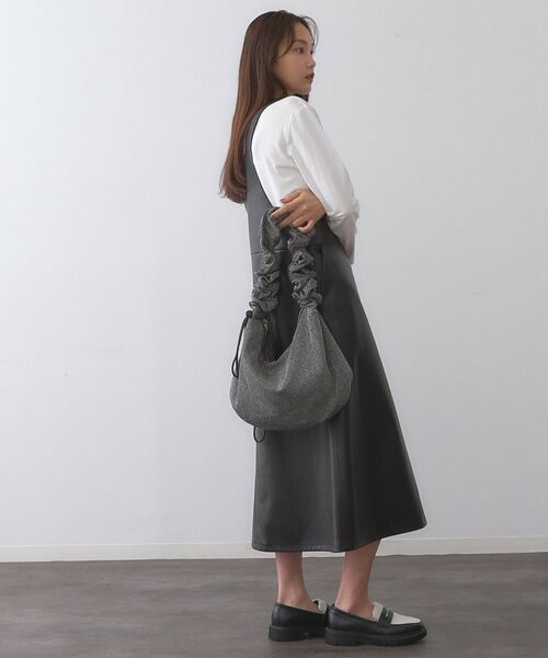 OPAQUE.CLIP / オペーク ドット クリップ ショルダーバッグ | 【2WAY】ドロストフリルハンドルラメミドルショルダーバッグ | 詳細4