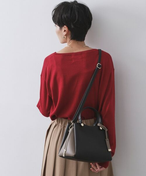 OPAQUE.CLIP / オペーク ドット クリップ ショルダーバッグ | 【2WAY/名品】バイカラーミドルボストンバッグ | 詳細4