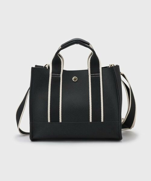 OPAQUE.CLIP / オペーク ドット クリップ トートバッグ | 【軽量/2WAY】ラインテープスクエアミドルトートバッグ | 詳細10