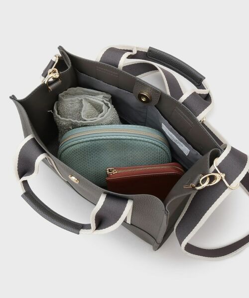 OPAQUE.CLIP / オペーク ドット クリップ トートバッグ | 【軽量/2WAY】ラインテープスクエアミドルトートバッグ | 詳細19