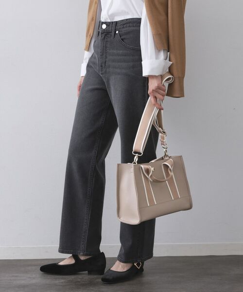 OPAQUE.CLIP / オペーク ドット クリップ トートバッグ | 【軽量/2WAY】ラインテープスクエアミドルトートバッグ | 詳細4