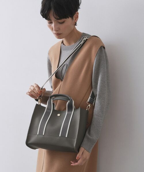 OPAQUE.CLIP / オペーク ドット クリップ トートバッグ | 【軽量/2WAY】ラインテープスクエアミドルトートバッグ | 詳細7