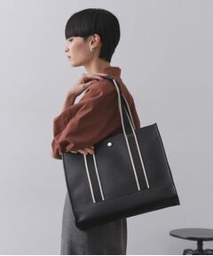 OPAQUE.CLIP / オペーク ドット クリップ トートバッグ | 【3層仕様/A4サイズ対応】ラインテープスクエアトートバッグ