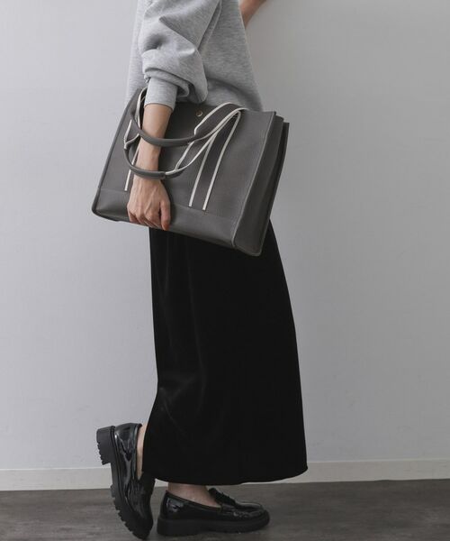 OPAQUE.CLIP / オペーク ドット クリップ トートバッグ | 【3層仕様/A4サイズ対応】ラインテープスクエアトートバッグ | 詳細1