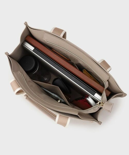 OPAQUE.CLIP / オペーク ドット クリップ トートバッグ | 【3層仕様/A4サイズ対応】ラインテープスクエアトートバッグ | 詳細16