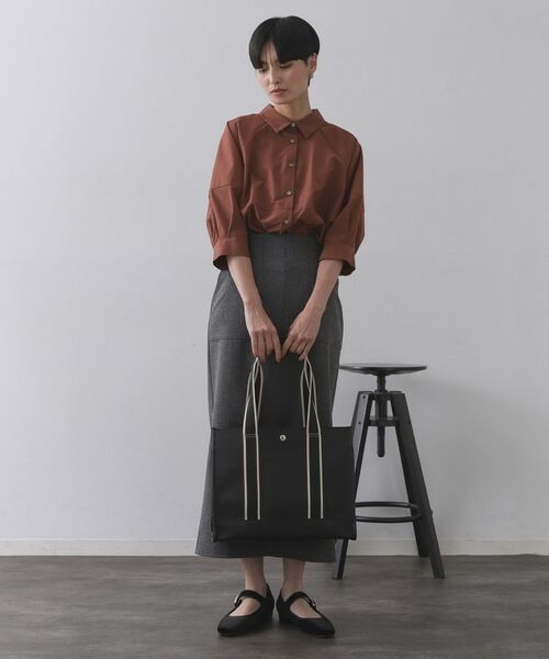 OPAQUE.CLIP / オペーク ドット クリップ トートバッグ | 【3層仕様/A4サイズ対応】ラインテープスクエアトートバッグ | 詳細4