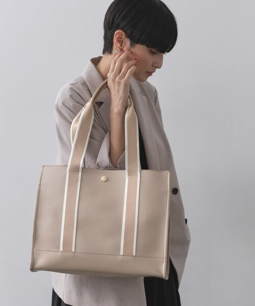 OPAQUE.CLIP / オペーク ドット クリップ トートバッグ | 【3層仕様/A4サイズ対応】ラインテープスクエアトートバッグ | 詳細5