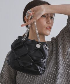 OPAQUE.CLIP / オペーク ドット クリップ ショルダーバッグ | 【2WAY】ラム調合皮巾着ミニショルダーバッグ