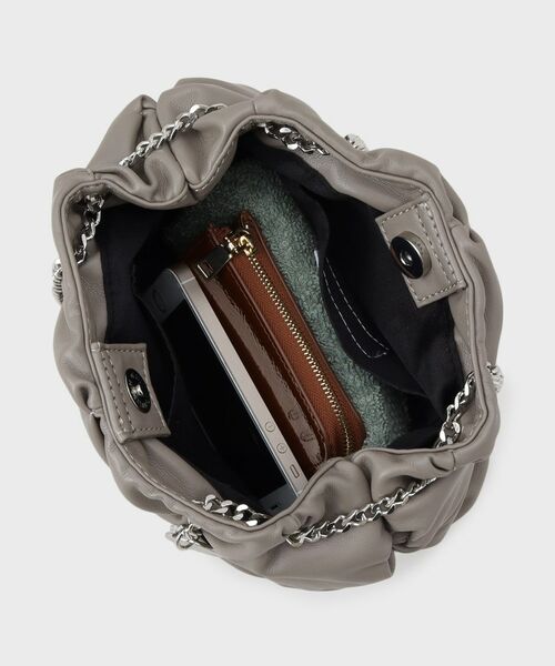 OPAQUE.CLIP / オペーク ドット クリップ ショルダーバッグ | 【2WAY】ラム調合皮巾着ミニショルダーバッグ | 詳細14