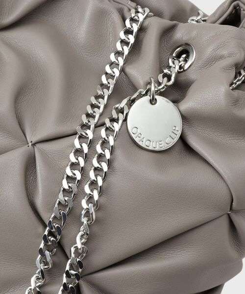 OPAQUE.CLIP / オペーク ドット クリップ ショルダーバッグ | 【2WAY】ラム調合皮巾着ミニショルダーバッグ | 詳細17