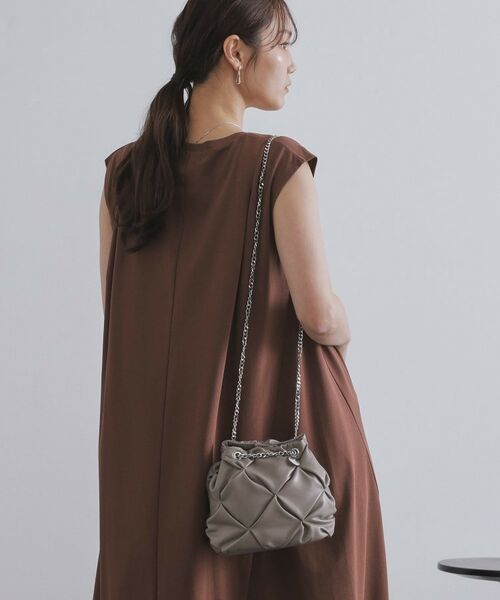 OPAQUE.CLIP / オペーク ドット クリップ ショルダーバッグ | 【2WAY】ラム調合皮巾着ミニショルダーバッグ | 詳細5