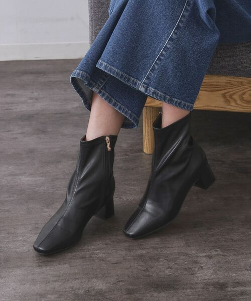 OPAQUE. CLIP/オペーク ドット クリップ ベーシックショートブーツ【THEシリーズ/抗菌防臭加工】 ブラック(019) 03(24.0~24.5cm) OPAQUE. CLIP/オペーク ドット クリップ ベーシックショートブーツ【THEシリーズ/抗菌防臭加工】 ブラック(019) 03(24.0~24.5cm)