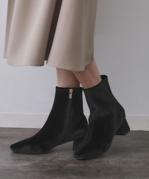 OPAQUE. CLIP/オペーク ドット クリップ ベーシックショートブーツ【THEシリーズ/抗菌防臭加工】 ブラック(819) 01(23.0~23.5cm)